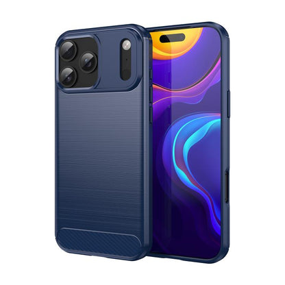 Brushed Texture Carbon Fiber TPU Phone Case, For iPhone 17e / 16e, For iPhone 17 Pro Max, For iPhone 17 Pro, For iPhone 17, For iPhone Air, For iPhone 16 Pro Max, For iPhone 16 Pro, For iPhone 16 Plus
