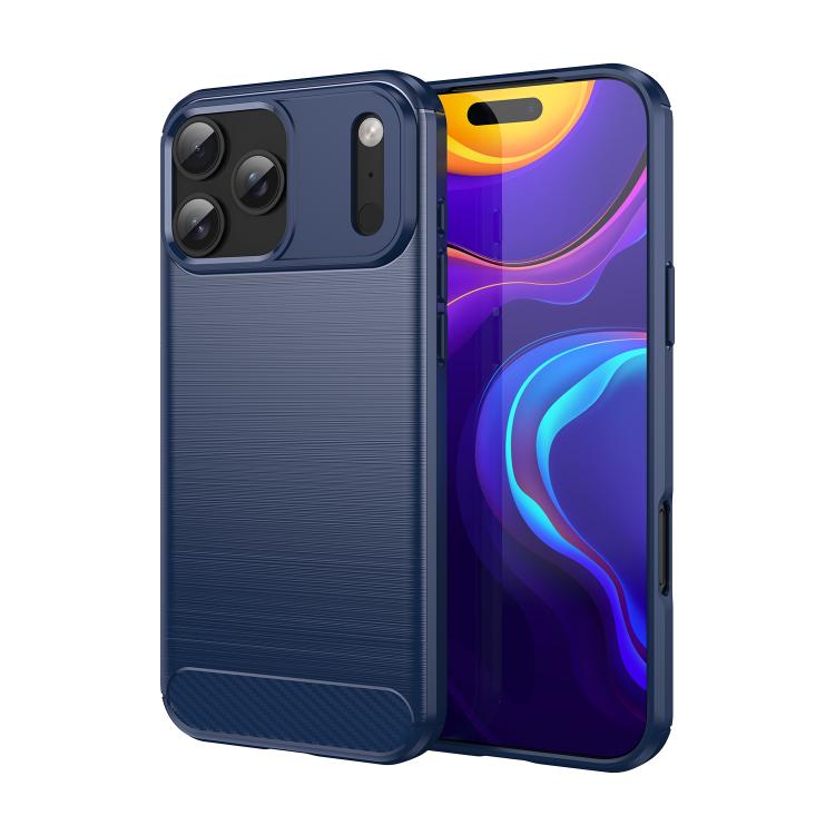 Brushed Texture Carbon Fiber TPU Phone Case, For iPhone 18, For iPhone 18 Pro, For iPhone 18 Pro Max, For iPhone 17e / 16e, For iPhone 17 Pro Max, For iPhone 17 Pro, For iPhone 17, For iPhone Air