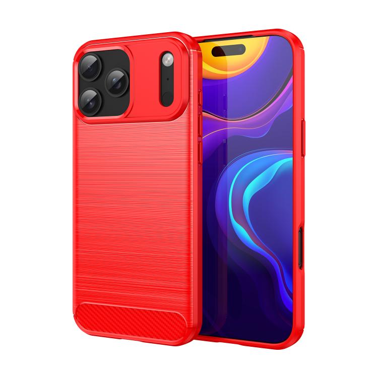 Brushed Texture Carbon Fiber TPU Phone Case, For iPhone 18, For iPhone 18 Pro, For iPhone 18 Pro Max, For iPhone 17e / 16e, For iPhone 17 Pro Max, For iPhone 17 Pro, For iPhone 17, For iPhone Air