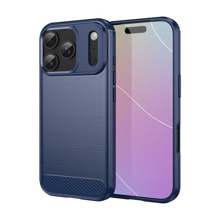 Brushed Texture Carbon Fiber TPU Phone Case, For iPhone 17e / 16e, For iPhone 17 Pro Max, For iPhone 17 Pro, For iPhone 17, For iPhone Air, For iPhone 16 Pro Max, For iPhone 16 Pro, For iPhone 16 Plus