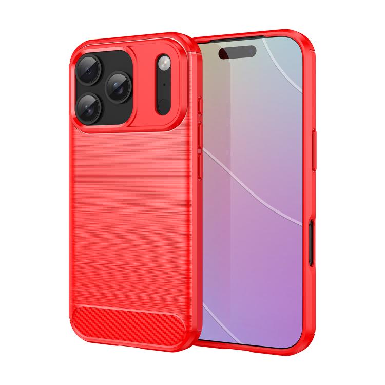 Brushed Texture Carbon Fiber TPU Phone Case, For iPhone 18, For iPhone 18 Pro, For iPhone 18 Pro Max, For iPhone 17e / 16e, For iPhone 17 Pro Max, For iPhone 17 Pro, For iPhone 17, For iPhone Air