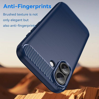 Brushed Texture Carbon Fiber TPU Phone Case, For iPhone 18, For iPhone 18 Pro, For iPhone 18 Pro Max, For iPhone 17e / 16e, For iPhone 17 Pro Max, For iPhone 17 Pro, For iPhone 17, For iPhone Air