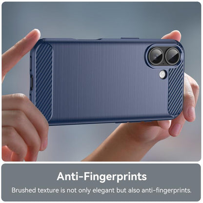 Brushed Texture Carbon Fiber TPU Phone Case, For iPhone 18, For iPhone 18 Pro, For iPhone 18 Pro Max, For iPhone 17e / 16e, For iPhone 17 Pro Max, For iPhone 17 Pro, For iPhone 17, For iPhone Air
