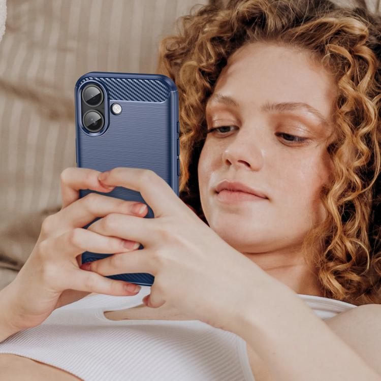 Brushed Texture Carbon Fiber TPU Phone Case, For iPhone 18, For iPhone 18 Pro, For iPhone 18 Pro Max, For iPhone 17e / 16e, For iPhone 17 Pro Max, For iPhone 17 Pro, For iPhone 17, For iPhone Air
