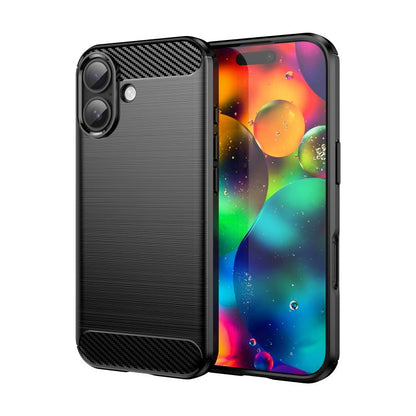 Brushed Texture Carbon Fiber TPU Phone Case, For iPhone 18, For iPhone 18 Pro, For iPhone 18 Pro Max, For iPhone 17e / 16e, For iPhone 17 Pro Max, For iPhone 17 Pro, For iPhone 17, For iPhone Air