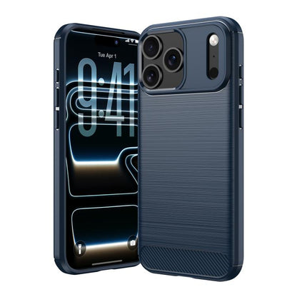 Brushed Texture Carbon Fiber TPU Phone Case, For iPhone 18, For iPhone 18 Pro, For iPhone 18 Pro Max, For iPhone 17e / 16e, For iPhone 17 Pro Max, For iPhone 17 Pro, For iPhone 17, For iPhone Air