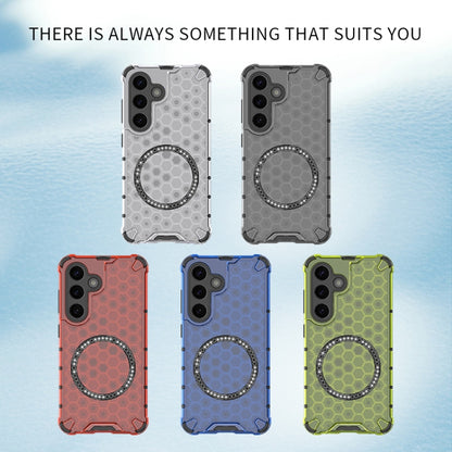 Honeycomb Magnetic Ring Shockproof Phone Case, For Samsung Galaxy S25 5G, For Samsung Galaxy S25+ 5G, For Samsung Galaxy S25 Ultra 5G, For Samsung Galaxy S24 Ultra 5G