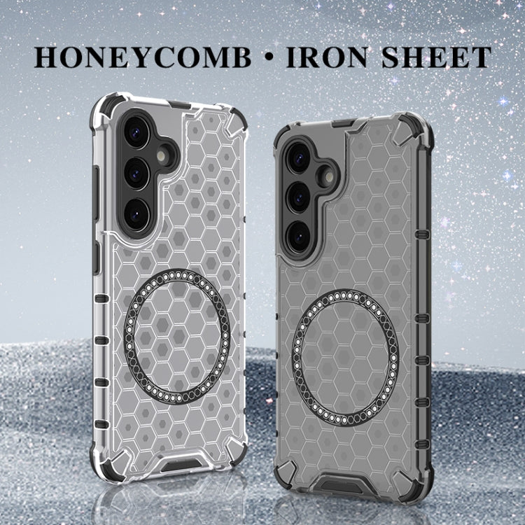 Honeycomb Magnetic Ring Shockproof Phone Case, For Samsung Galaxy S25 5G, For Samsung Galaxy S25+ 5G, For Samsung Galaxy S25 Ultra 5G, For Samsung Galaxy S24 Ultra 5G