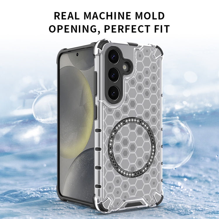 Honeycomb Magnetic Ring Shockproof Phone Case, For Samsung Galaxy S25 5G, For Samsung Galaxy S25+ 5G, For Samsung Galaxy S25 Ultra 5G, For Samsung Galaxy S24 Ultra 5G