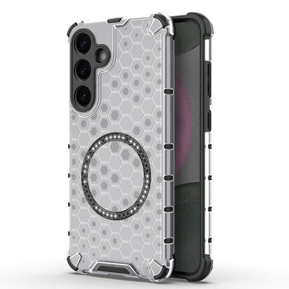 Honeycomb Magnetic Ring Shockproof Phone Case, For Samsung Galaxy S25 5G, For Samsung Galaxy S25+ 5G, For Samsung Galaxy S25 Ultra 5G, For Samsung Galaxy S24 Ultra 5G