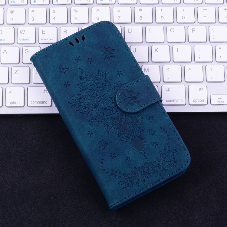 Butterfly Rose Embossed Leather Phone Case