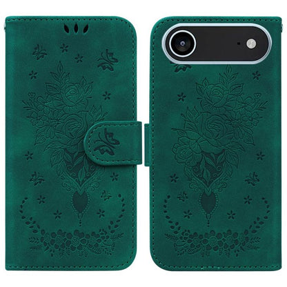 Butterfly Rose Embossed Leather Phone Case