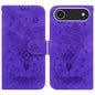Butterfly Rose Embossed Leather Phone Case