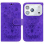 Butterfly Rose Embossed Leather Phone Case