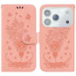 Butterfly Rose Embossed Leather Phone Case
