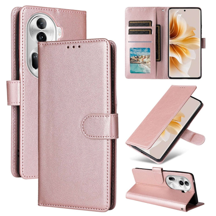 3-Card Slots Multifunctional Leather Phone Case, For OPPO Reno11 5G Global, For OPPO Reno11 Pro 5G Global, For OPPO Find X8 Pro, For OPPO Reno9 /9 Pro 5G