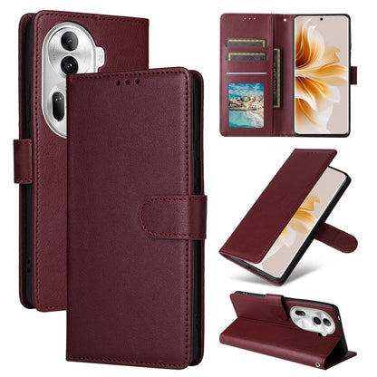3-Card Slots Multifunctional Leather Phone Case, For OPPO Reno12 5G Global, For OPPO A3 Pro 5G Global, For OPPO Reno11 5G Global, For OPPO Reno11 Pro 5G Global