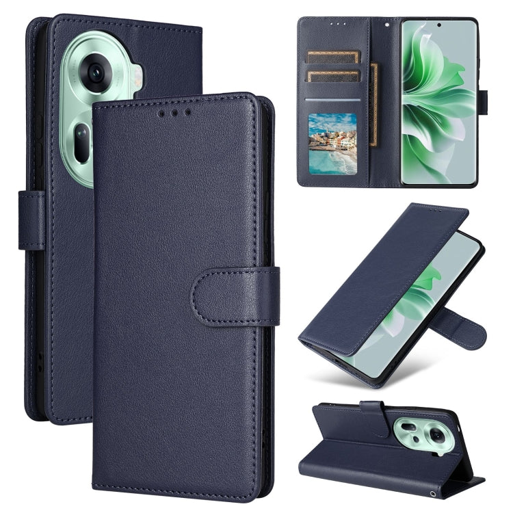 3-Card Slots Multifunctional Leather Phone Case, For OPPO Reno12 5G Global, For OPPO A3 Pro 5G Global, For OPPO Reno11 5G Global, For OPPO Reno11 Pro 5G Global