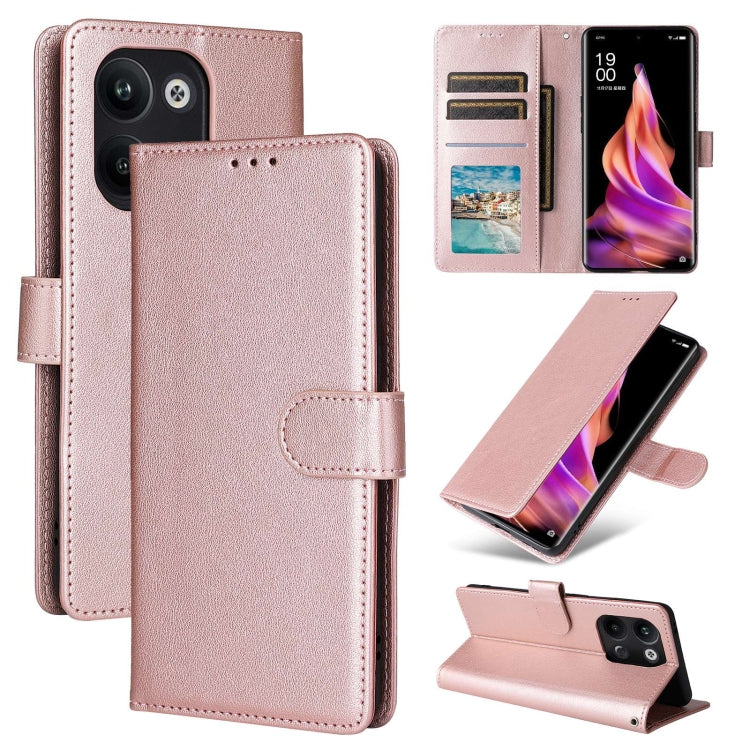 3-Card Slots Multifunctional Leather Phone Case, For OPPO Reno11 5G Global, For OPPO Reno11 Pro 5G Global, For OPPO Find X8 Pro, For OPPO Reno9 /9 Pro 5G