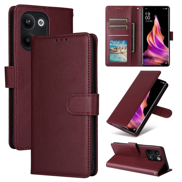 3-Card Slots Multifunctional Leather Phone Case, For OPPO Reno11 5G Global, For OPPO Reno11 Pro 5G Global, For OPPO Find X8 Pro, For OPPO Reno9 /9 Pro 5G