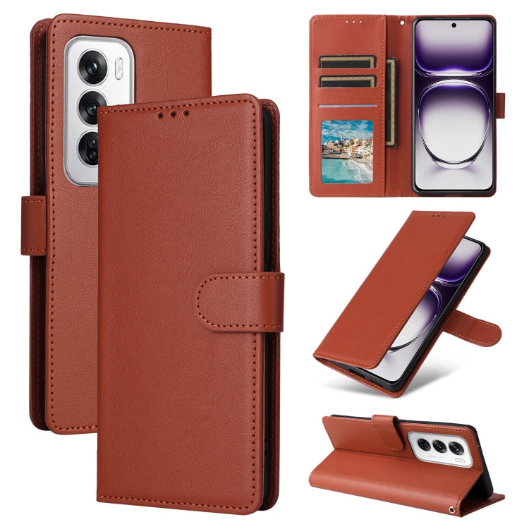 3-Card Slots Multifunctional Leather Phone Case, For OPPO Reno12 F 4G / 5G, For OPPO Reno12 Pro 5G Global, For OPPO Reno12 5G Global, For OPPO A3 Pro 5G Global