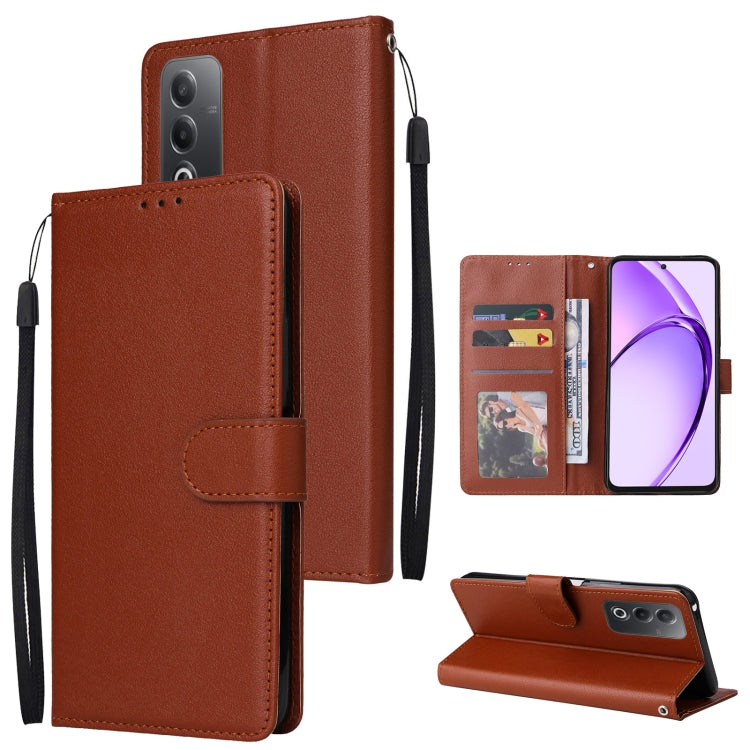 3-Card Slots Multifunctional Leather Phone Case, For OPPO Reno12 5G Global, For OPPO A3 Pro 5G Global, For OPPO Reno11 5G Global, For OPPO Reno11 Pro 5G Global