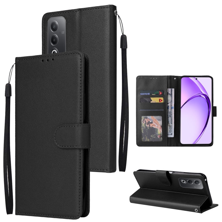 3-Card Slots Multifunctional Leather Phone Case, For OPPO Reno12 5G Global, For OPPO A3 Pro 5G Global, For OPPO Reno11 5G Global, For OPPO Reno11 Pro 5G Global