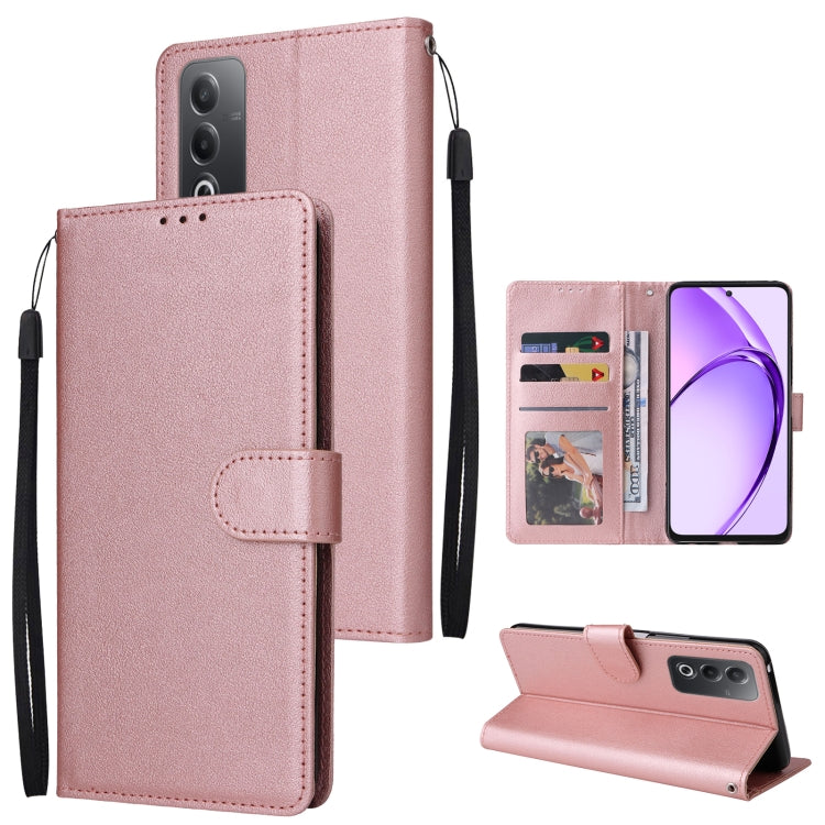 3-Card Slots Multifunctional Leather Phone Case, For OPPO Reno12 5G Global, For OPPO A3 Pro 5G Global, For OPPO Reno11 5G Global, For OPPO Reno11 Pro 5G Global