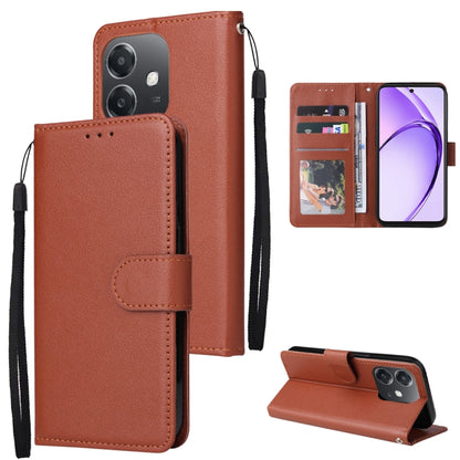 3-Card Slots Multifunctional Leather Phone Case, For OPPO Find X8, For OPPO A3 4G / 5G Global, For OPPO Reno12 F 4G / 5G, For OPPO Reno12 Pro 5G Global