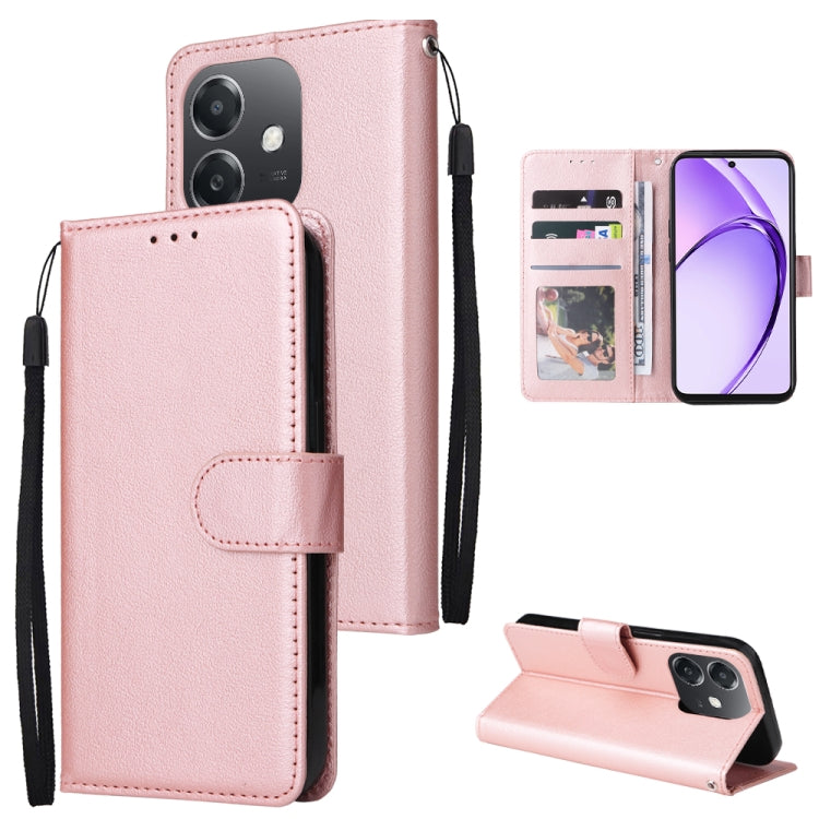 3-Card Slots Multifunctional Leather Phone Case, For OPPO Find X8, For OPPO A3 4G / 5G Global, For OPPO Reno12 F 4G / 5G, For OPPO Reno12 Pro 5G Global