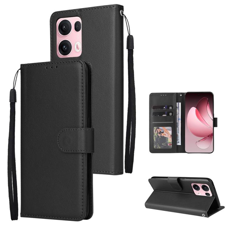 3-Card Slots Multifunctional Leather Phone Case, For OPPO A5 Pro 4G / 5G Global, For OPPO Reno13 Pro 5G Global, For OPPO Reno13 5G Global, For OPPO Reno13 F 4G / 5G