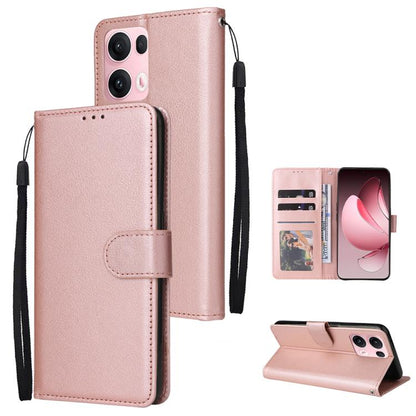 3-Card Slots Multifunctional Leather Phone Case, For OPPO A5 Pro 4G / 5G Global, For OPPO Reno13 Pro 5G Global, For OPPO Reno13 5G Global, For OPPO Reno13 F 4G / 5G