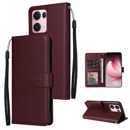 3-Card Slots Multifunctional Leather Phone Case, For OPPO A5 Pro 4G / 5G Global, For OPPO Reno13 Pro 5G Global, For OPPO Reno13 5G Global, For OPPO Reno13 F 4G / 5G