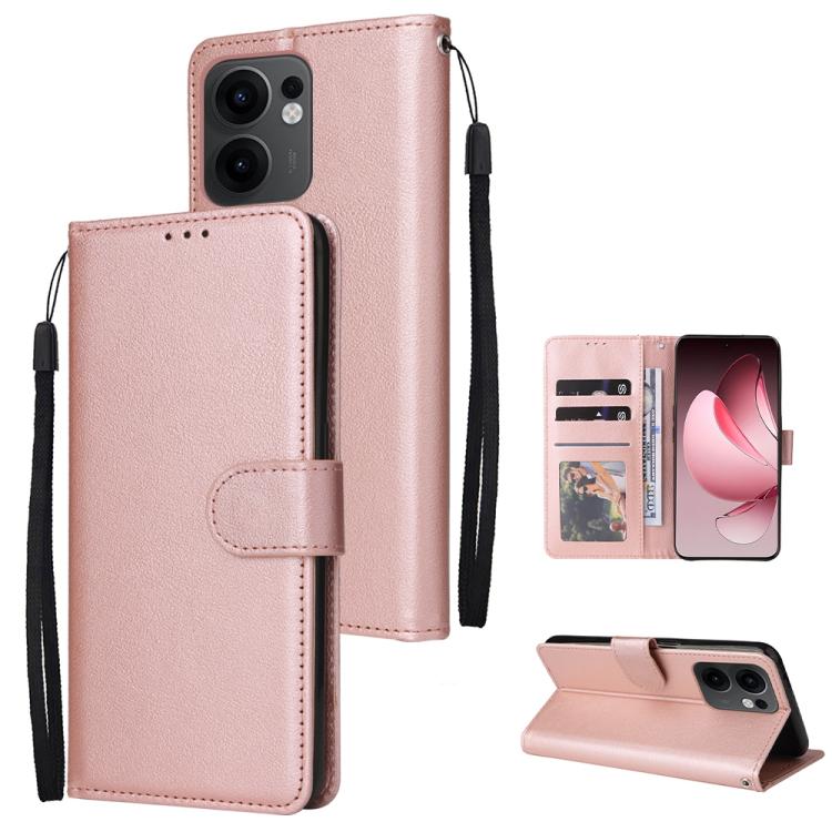 3-Card Slots Multifunctional Leather Phone Case, For OPPO A5 Pro 4G / 5G Global, For OPPO Reno13 Pro 5G Global, For OPPO Reno13 5G Global, For OPPO Reno13 F 4G / 5G