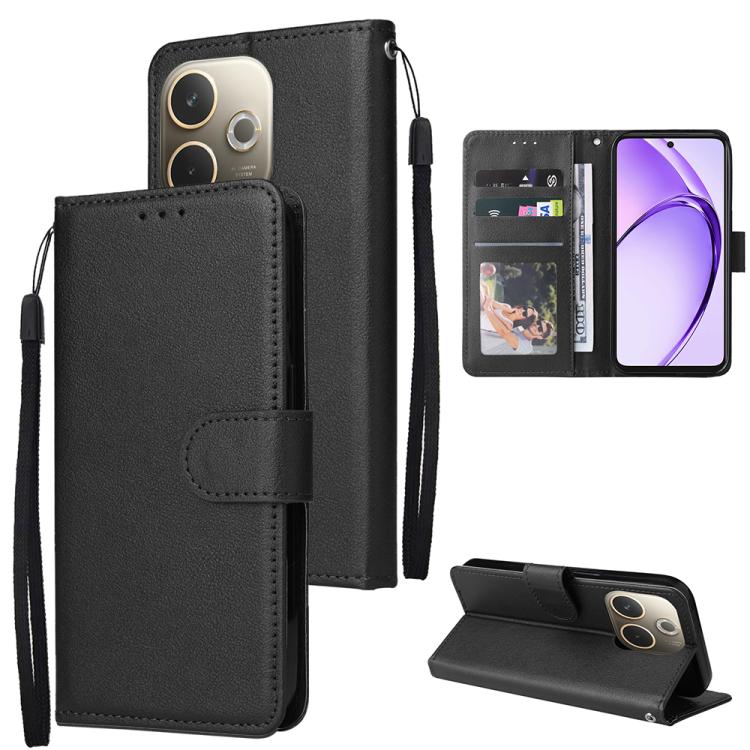 3-Card Slots Multifunctional Leather Phone Case, For OPPO A5 Pro 4G / 5G Global, For OPPO Reno13 Pro 5G Global, For OPPO Reno13 5G Global, For OPPO Reno13 F 4G / 5G