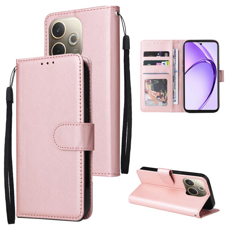 3-Card Slots Multifunctional Leather Phone Case, For OPPO A5 Pro 4G / 5G Global, For OPPO Reno13 Pro 5G Global, For OPPO Reno13 5G Global, For OPPO Reno13 F 4G / 5G