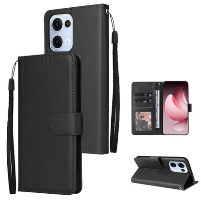3-Card Slots Multifunctional Leather Phone Case, For OPPO A5 Pro 4G / 5G Global, For OPPO Reno13 Pro 5G Global, For OPPO Reno13 5G Global, For OPPO Reno13 F 4G / 5G