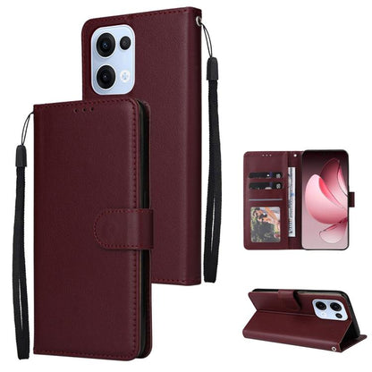 3-Card Slots Multifunctional Leather Phone Case, For OPPO A5 Pro 4G / 5G Global, For OPPO Reno13 Pro 5G Global, For OPPO Reno13 5G Global, For OPPO Reno13 F 4G / 5G