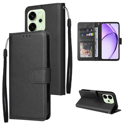 3-Card Slots Multifunctional Leather Phone Case, For OPPO Reno14 F 5G, For OPPO A5 4G / 5G Global, For OPPO Reno14 Pro 5G Global, For OPPO Reno14 5G Global