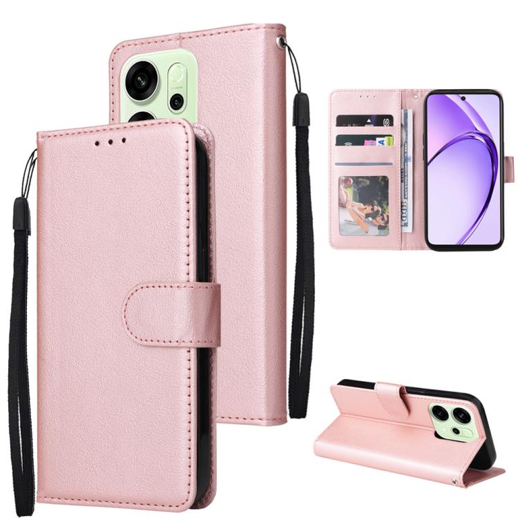 3-Card Slots Multifunctional Leather Phone Case, For OPPO Reno14 F 5G, For OPPO A5 4G / 5G Global, For OPPO Reno14 Pro 5G Global, For OPPO Reno14 5G Global