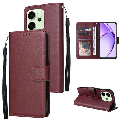 3-Card Slots Multifunctional Leather Phone Case, For OPPO Reno14 F 5G, For OPPO A5 4G / 5G Global, For OPPO Reno14 Pro 5G Global, For OPPO Reno14 5G Global