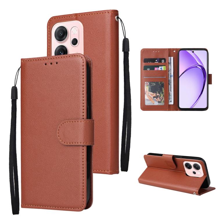 3-Card Slots Multifunctional Leather Phone Case, For OPPO Reno14 F 5G, For OPPO A5 4G / 5G Global, For OPPO Reno14 Pro 5G Global, For OPPO Reno14 5G Global