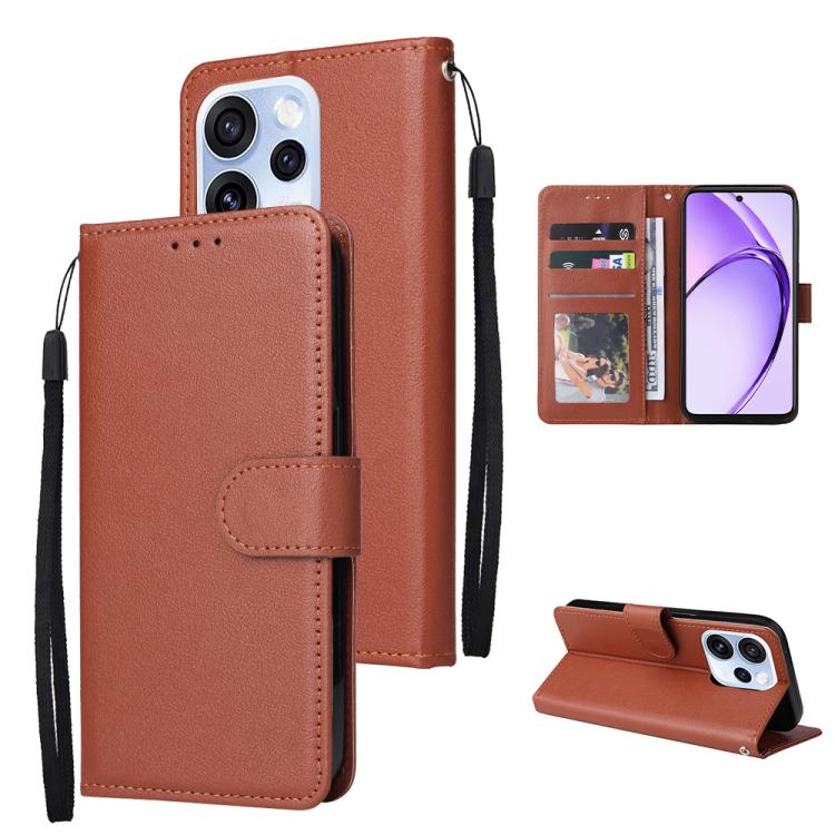 3-Card Slots Multifunctional Leather Phone Case, For OPPO Reno15 5G Global, For OPPO A6 Pro 4G / 5G Global / F31, For OPPO Reno14 F 5G, For OPPO A5 4G / 5G Global