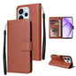 3-Card Slots Multifunctional Leather Phone Case, For OPPO Reno15 5G Global, For OPPO A6 Pro 4G / 5G Global / F31, For OPPO Reno14 F 5G, For OPPO A5 4G / 5G Global