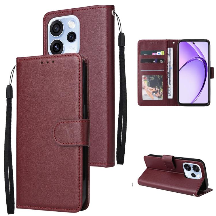 3-Card Slots Multifunctional Leather Phone Case, For OPPO Reno15 5G Global, For OPPO A6 Pro 4G / 5G Global / F31, For OPPO Reno14 F 5G, For OPPO A5 4G / 5G Global