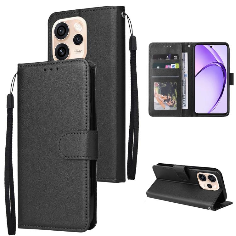 3-Card Slots Multifunctional Leather Phone Case, For OPPO A6x / A6 4G / 5G Global, For OPPO Reno15 F 5G Global, For OPPO Reno15 Pro Max 5G Global, For OPPO Reno15 Pro 5G Global