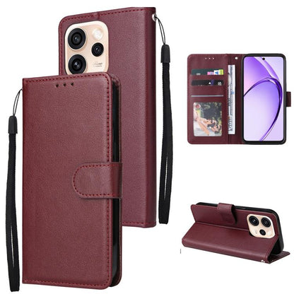 3-Card Slots Multifunctional Leather Phone Case, For OPPO A6x / A6 4G / 5G Global, For OPPO Reno15 F 5G Global, For OPPO Reno15 Pro Max 5G Global, For OPPO Reno15 Pro 5G Global
