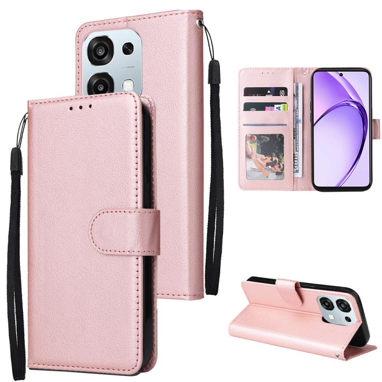3-Card Slots Multifunctional Leather Phone Case, For OPPO Reno15 5G Global, For OPPO A6 Pro 4G / 5G Global / F31, For OPPO Reno14 F 5G, For OPPO A5 4G / 5G Global