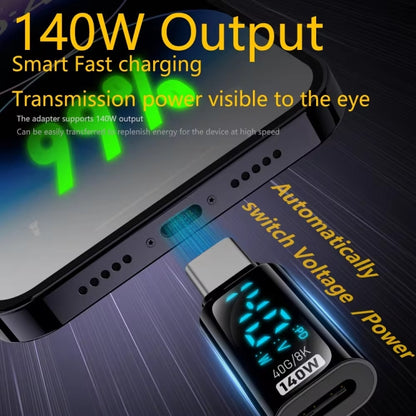 Charging Adapter with Digital Display, 8 Pin Male to Type-C Female 35W, Type-C Male to 8 Pin Female 35W, Type-C Male to Type-C Female 140W