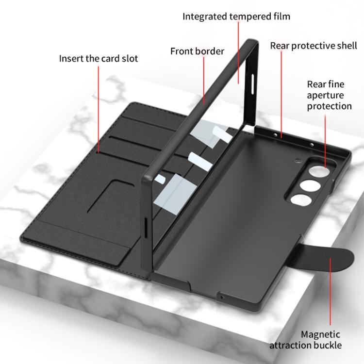 GKK Integrated Armor Flip Leather Case with Pen Slot, Stylus Not Included, For Samsung Galaxy Z Fold7 5G, For Samsung Galaxy Z Fold6